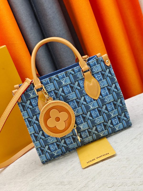 LV OnTheGo PM Monogram Denim Woven Bag M46373 BC