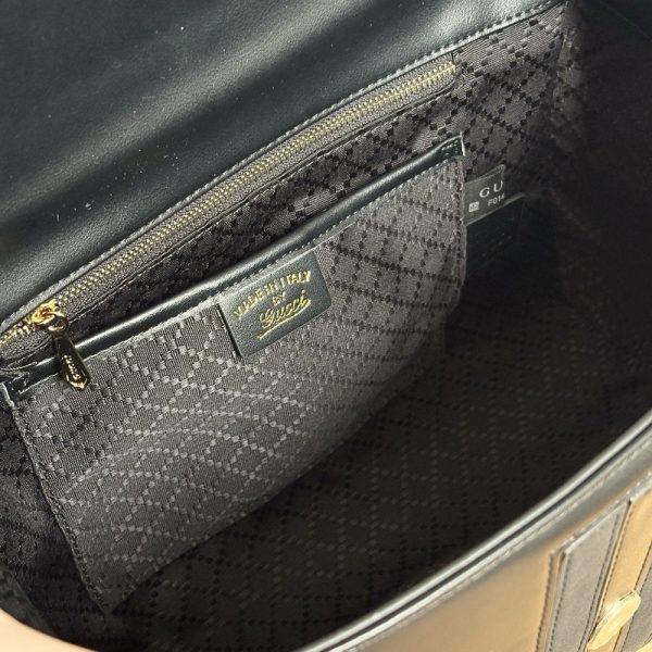 GG Paparazzo Top Handle Bag in Black Leather 875018 BC GG Paparazzo Top Handle Bag in Black Leather 875018 BC