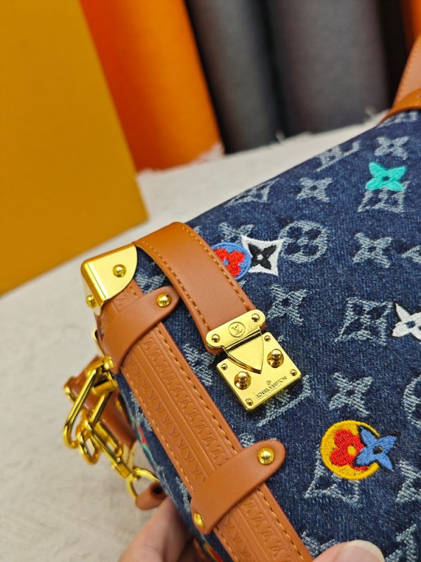 LV Side Trunk PM Monogram Denim Bag M26287-M46358 BC LV Side Trunk PM Monogram Denim Bag M26287-M46358 BC