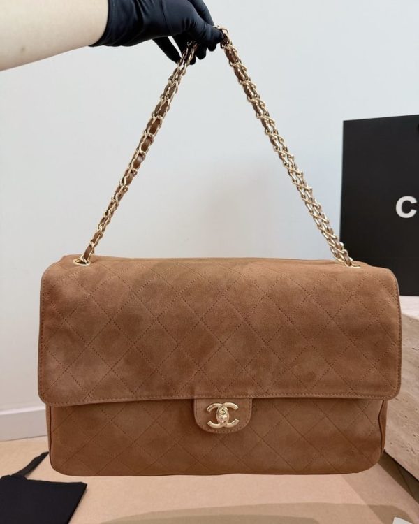 CN Suede Souplissimo Maxi Flap Bag QA CN Suede Souplissimo Maxi Flap Bag QA