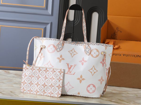 LV Neverfull MM Watercolor Monogram Canvas Bag M22980 BC