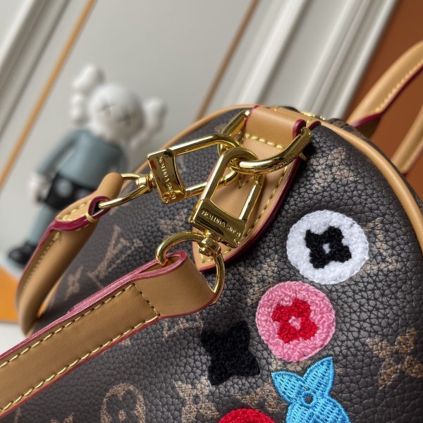 LV Speedy Bandoulière Monogram Patch Embroidery Bag M13282-M15241 BC LV Speedy Bandoulière Monogram Patch Embroidery Bag M13282-M15241 BC