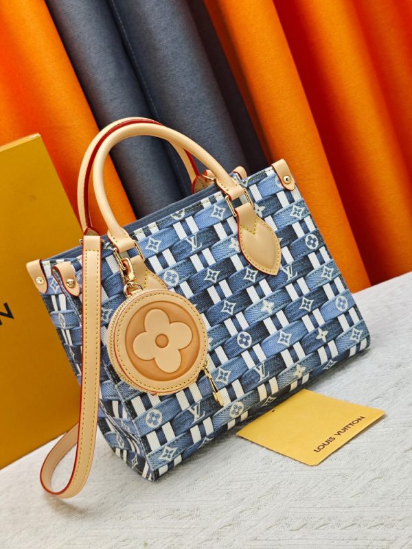 LV OnTheGo PM Monogram Denim Woven Bag M46373 BC
