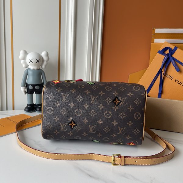 LV Speedy Bandoulière Monogram Patch Embroidery Bag M13282-M15241 BC LV Speedy Bandoulière Monogram Patch Embroidery Bag M13282-M15241 BC