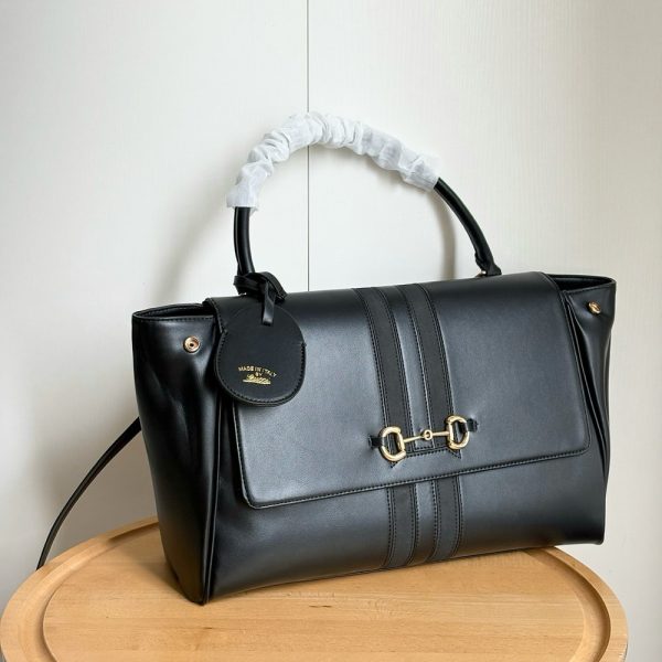 GG Paparazzo Top Handle Bag in Black Leather 875018 BC GG Paparazzo Top Handle Bag in Black Leather 875018 BC