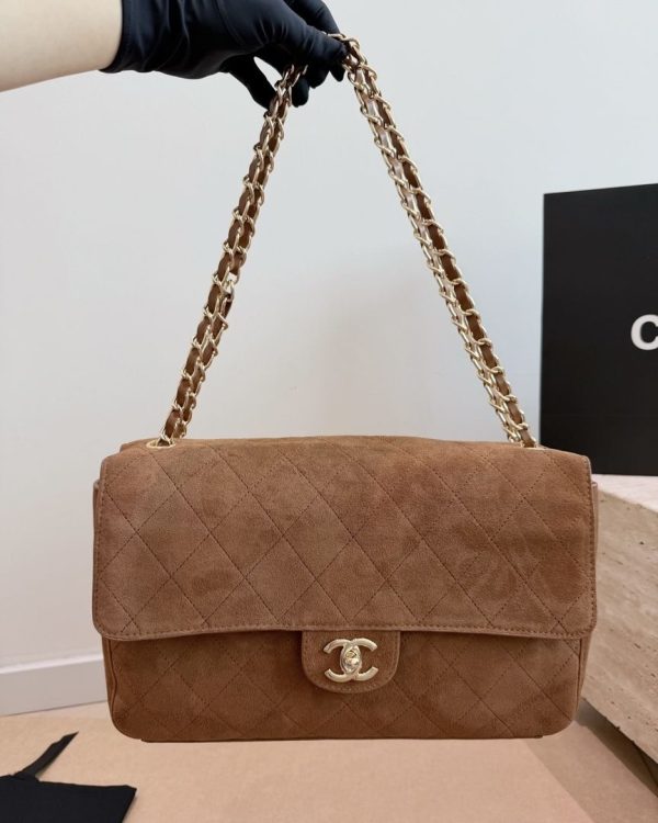 CN Suede Souplissimo Maxi Flap Bag QA CN Suede Souplissimo Maxi Flap Bag QA