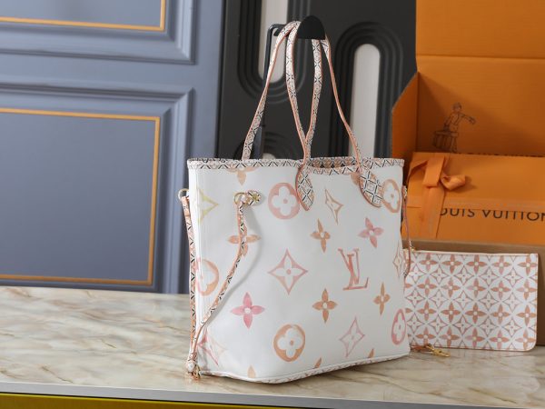 LV Neverfull MM Watercolor Monogram Canvas Bag M22980 BC
