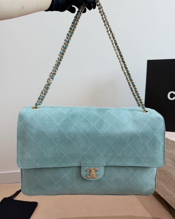 CN Suede Souplissimo Maxi Flap Bag QA CN Suede Souplissimo Maxi Flap Bag QA