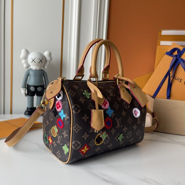LV Speedy Bandoulière Monogram Patch Embroidery Bag M13282-M15241 BC LV Speedy Bandoulière Monogram Patch Embroidery Bag M13282-M15241 BC