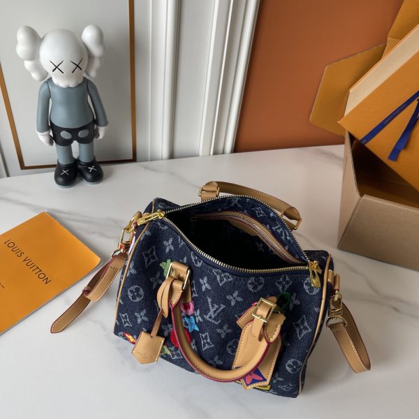 LV Speedy Bandoulière Monogram Denim Patchwork Bag M13282-M15241 BC LV Speedy Bandoulière Monogram Denim Patchwork Bag M13282-M15241 BC