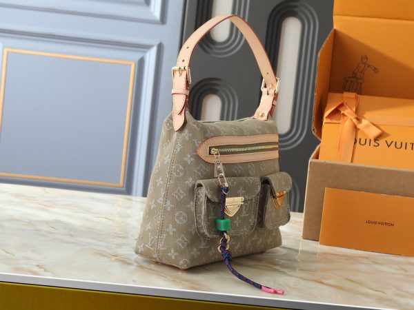 LV Baggy Monogram Denim Green Bag M27328-M27329-M28266 BC