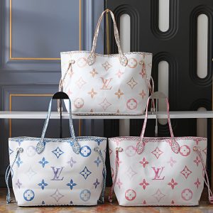 LV Neverfull MM Watercolor Monogram Canvas Bag M22980 BC