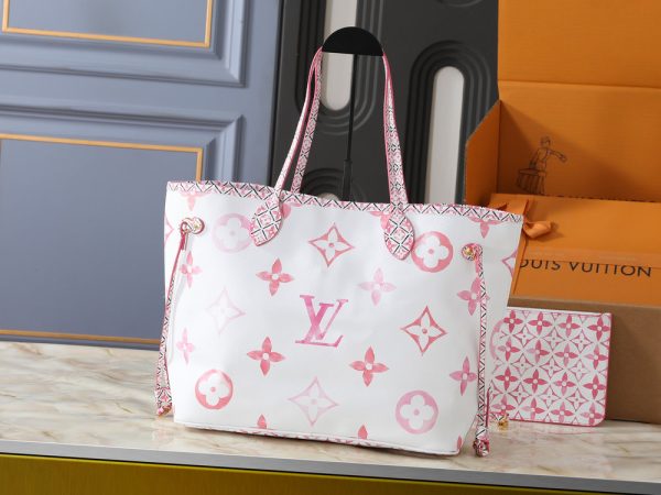 LV Neverfull MM Watercolor Monogram Canvas Bag M22980 BC