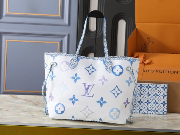 LV Neverfull MM Watercolor Monogram Canvas Bag M22980 BC