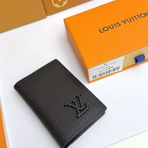 LV Aerogram Pocket Organizer in Black KK0950