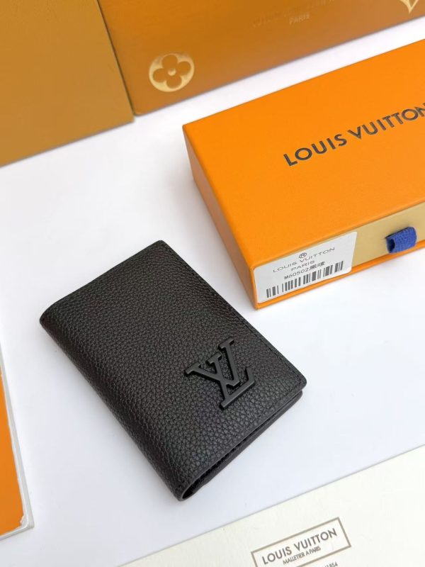 LV Aerogram Pocket Organizer in Black KK0950