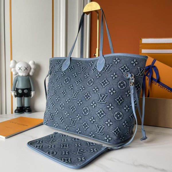 LV Neverfull MM Denim Bag M45685-M40995 BC LV Neverfull MM Denim Bag M45685-M40995 BC