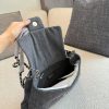 CN Large Flap Bag Quilted Tweed C2301750