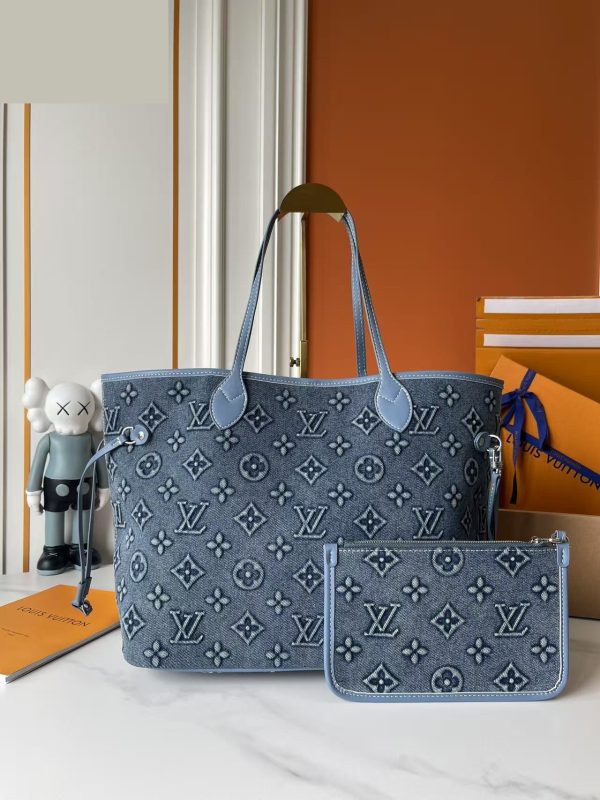 LV Neverfull MM Denim Bag M45685-M40995 BC LV Neverfull MM Denim Bag M45685-M40995 BC