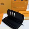 LV Black Embossed Monogram Leather Zippy Wallet KK01650