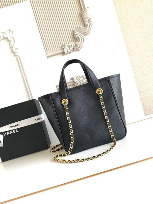 CN Mini Shopping Tote Calfskin Black KK05050
