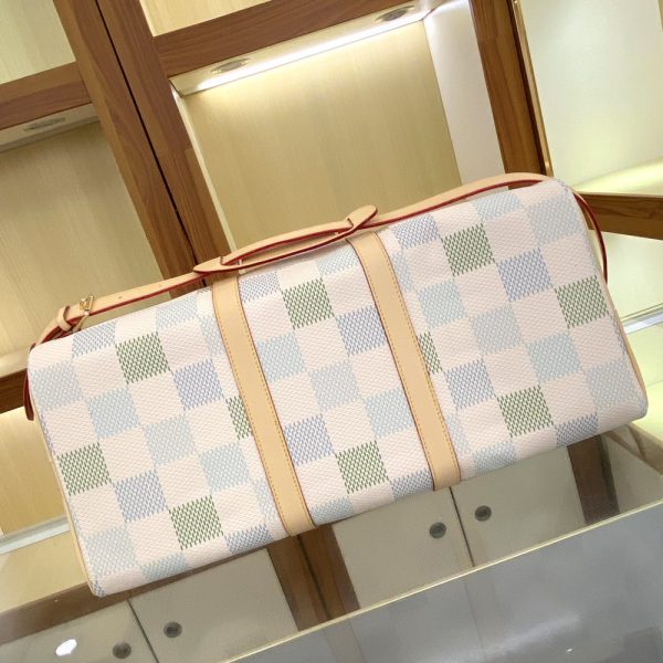 LV Keepall Bandoulière 50 Damier White Bag M40667-M41416 BC
