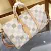 LV Keepall Bandoulière 50 Damier White Bag M40667-M41416 BC