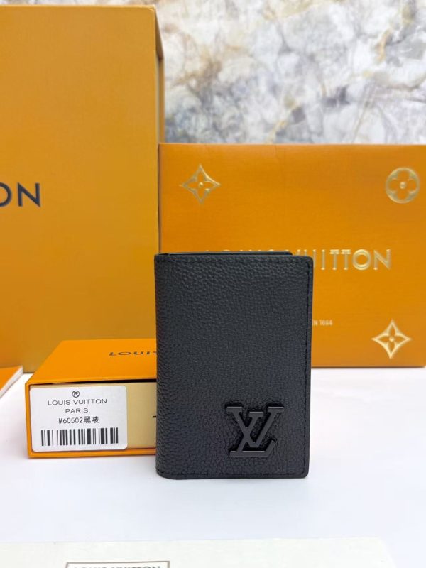 LV Aerogram Pocket Organizer in Black KK0950