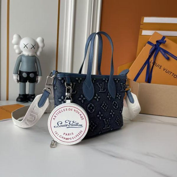 LV Neverfull BB Denim Bag M46705 BC