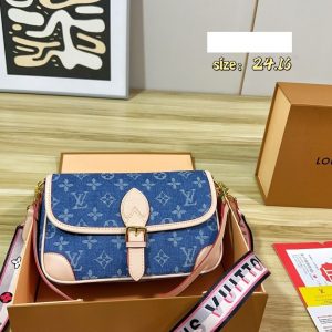 LV Monogram Denim Flap Shoulder Bag C2301250