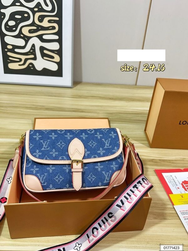 LV Monogram Denim Flap Shoulder Bag C2301250