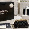 CN Pearl Clutch With Chain Metallic Black C2301250
