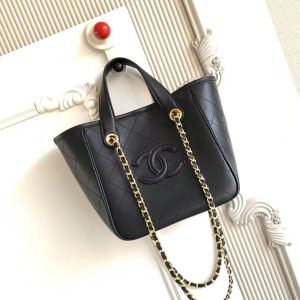 CN Mini Shopping Tote Calfskin Black KK05050