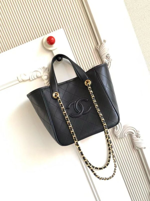 CN Mini Shopping Tote Calfskin Black KK05050