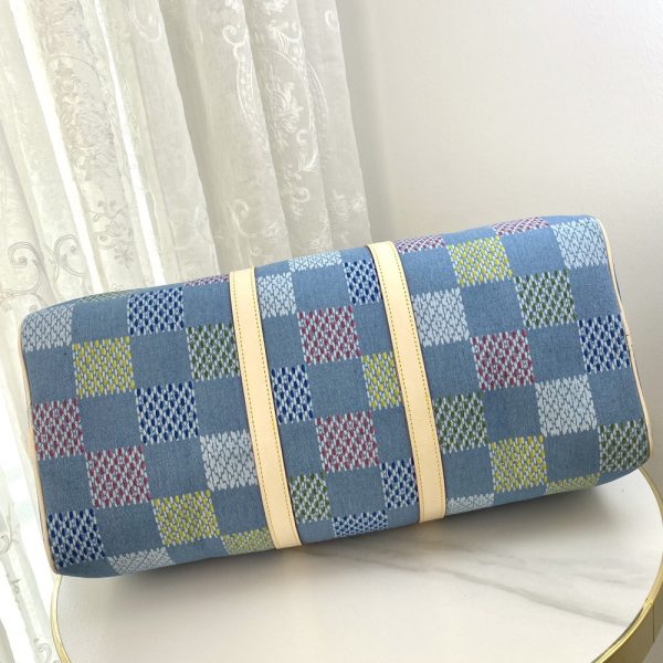 LV Keepall Bandouliere 50 Damier Blue Bag M41418-M11251 BC LV Keepall Bandouliere 50 Damier Blue Bag M41418-M11251 BC