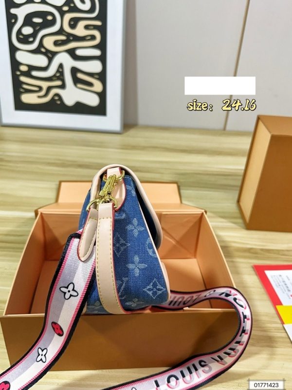 LV Monogram Denim Flap Shoulder Bag C2301250
