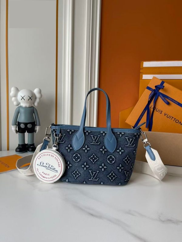 LV Neverfull BB Denim Bag M46705 BC