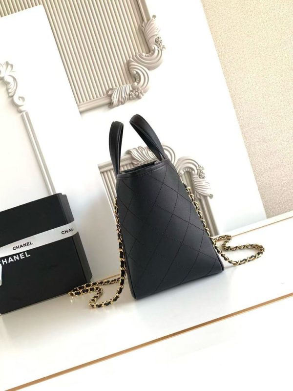 CN Mini Shopping Tote Calfskin Black KK05050