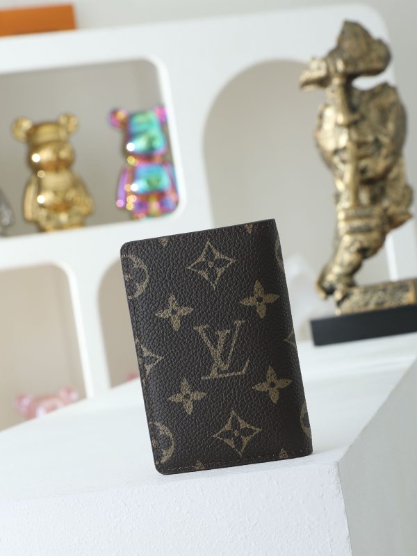 LV Pocket Organizer Crafted in The Signature Brown Monogram Canvas KK01150