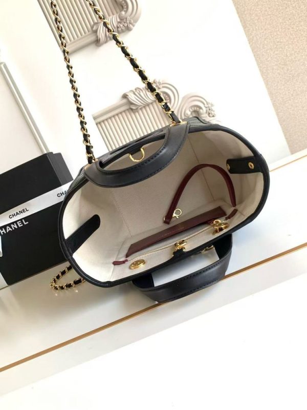 CN Mini Shopping Tote Calfskin Black KK05050