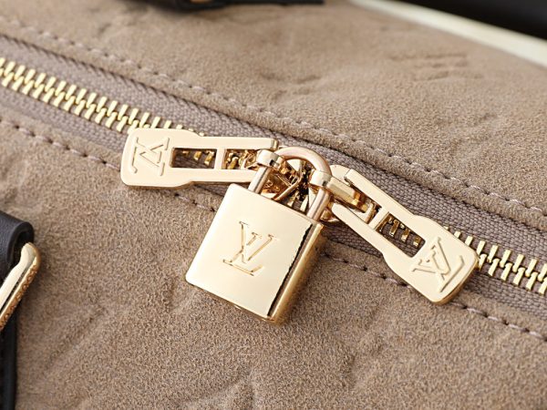 LV Speedy Bandoulière Beige Suede Bag M40391-M40390 BC