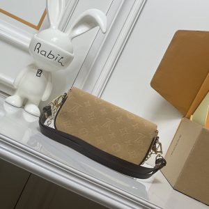 LV Wallet On Chain Ivy Beige Suede M82210 BC