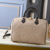 LV Speedy Bandoulière Beige Suede Bag M40391-M40390 BC