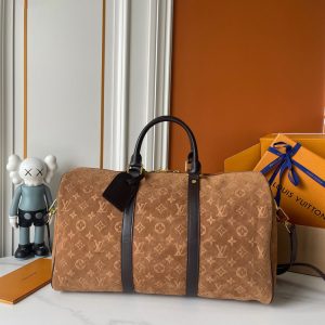 LV Keepall Bandoulière 45 Monogram Suede Bag M29677 BC LV Keepall Bandoulière 45 Monogram Suede Bag M29677 BC