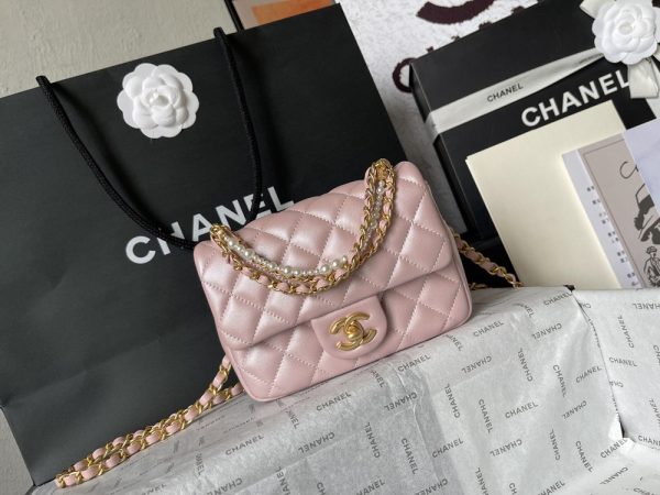 CN Pearl Twist Mini Flap Bag BC CN Pearl Twist Mini Flap Bag BC