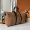 LV Keepall Bandoulière 45 Monogram Suede Bag M29677 BC