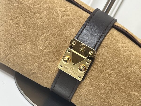 LV Pochette Mia Beige Suede Bag M2A252 BC
