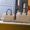 LV Speedy Bandoulière Beige Suede Bag M40391-M40390 BC