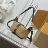 LV Pochette Mia Beige Suede Bag M2A252 BC