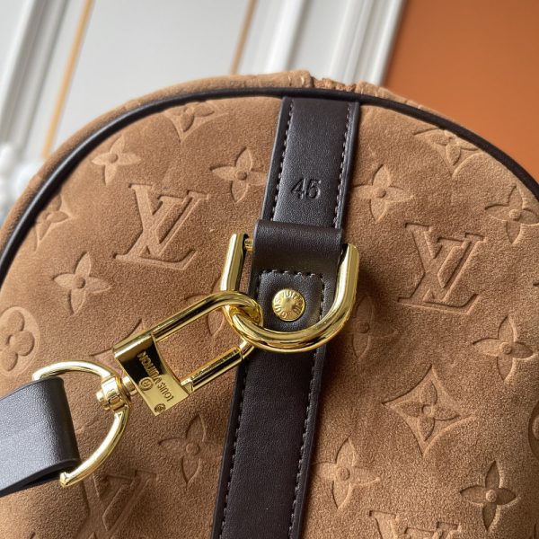 LV Keepall Bandoulière 45 Monogram Suede Bag M29677 BC